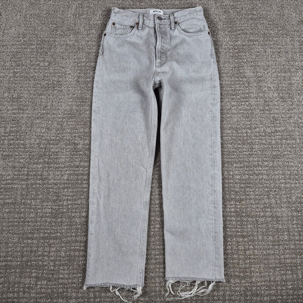 AGOLDE Jeans Womens 25 Gray 90s Pinch Waist High Rise Straight Leg USA